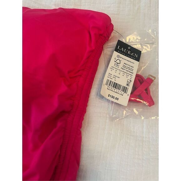 Lauren Ralph Lauren. Beach Club Solids Ruched Strapless One Piece NEW NWT - Picture 7 of 11